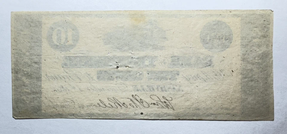 1863 10 Cent Bank Of Tennessee, Nashville Fractional Note UNC - Image 2 of 2