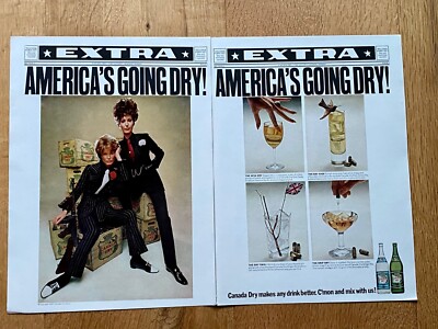 Canada Dry Club Soda & Ginger Ale Original 1967 Vintage Advert Werbung Reklame