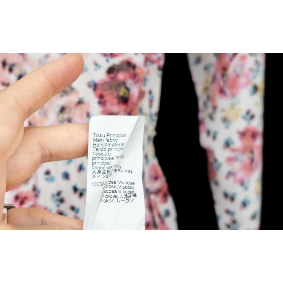 Vestido Paul Smith Junior Cintura Elástica Manga Larga Estampado Floral Forrado Talla 8A Foto 4 de 4