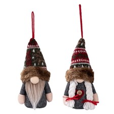 Plush Dwarf Ornament With LED Light Christmas Tree Hanging Decoration For Kid Be