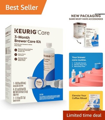 Brewer Maintenance Kit: Descaling Solution & Rinse Pods for K-Cup Machines
