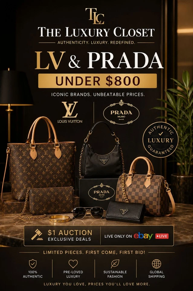 LV & Prada Steals 🖤 Under $800 | Live Luxury Auction