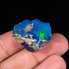 Ethiopian Black Opal Rough, Dry Opal Raw, Natural Loose Opal Gemstone 32.95 Ct