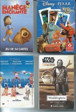 Lot de 4 Jeux de Cartes ( Star Wars -le manège enchanté-camping-disney pixar)