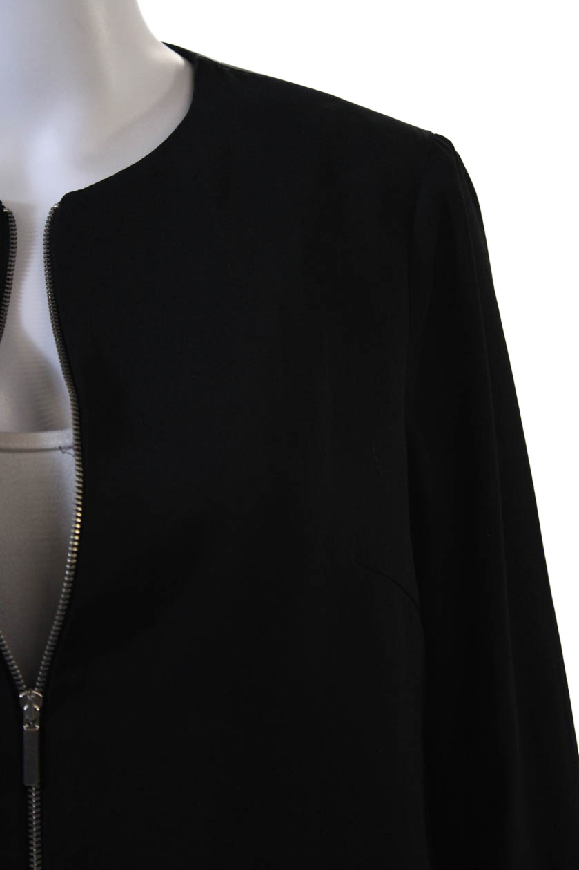 Zara Basic Womens Cropped Collarless Flounce Slee… - image 2