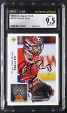 Patrick Roy Signed 1992 Upper Deck Card #438 Montreal CGC 9.5 JSA 10 Auto