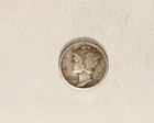 1917-D Mercury Silver Dime grades VF, Light Obverse Marks
