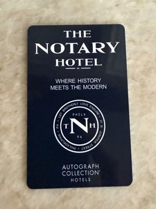 The NOTARY Hotel (Autograph Collection) Key Card