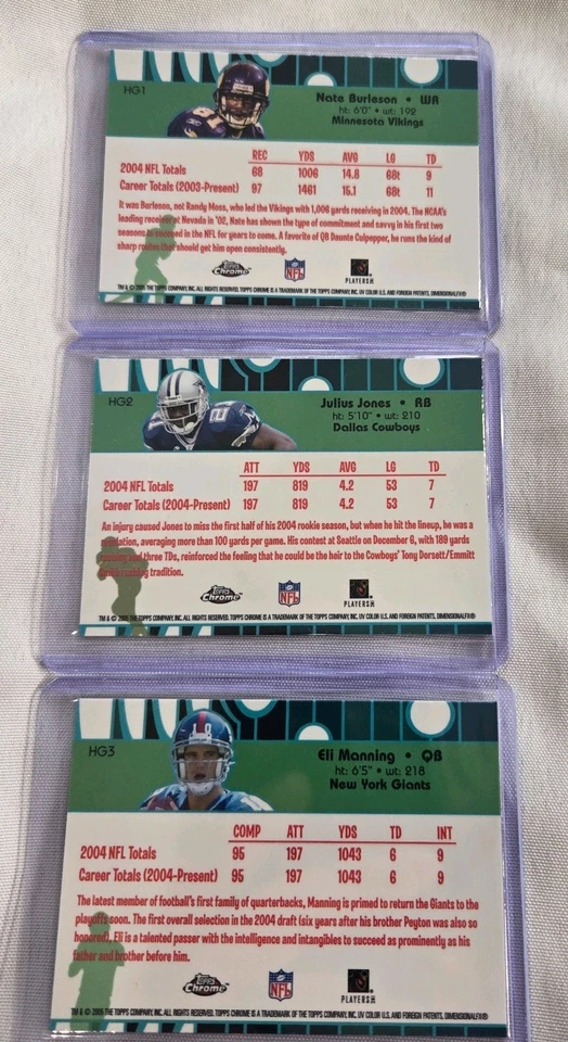 2005 Topps Chrome Golden Anniversary Hidden Gold Football Complete Set Of 15 - Image 4 of 4