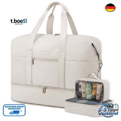 LOVEVOOK Weekender Reisetasche Damen Sporttasche Handgepäck Tasche Groß Klin