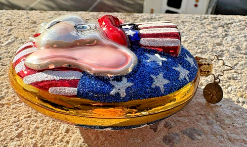 Christopher Radko Republican Elephant GOP Ornament Patriotic Stars Stripes - Bild 5 von 9