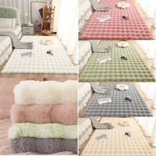 Bubble Velvet Plush Area Rug Anti-slip Room Fluffy Carpet Bedside Rugs  Bedroom