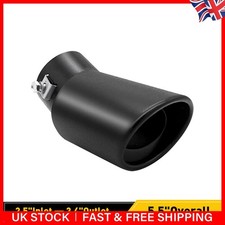 Car Auto Bend Exhaust Pipes Tip Rear Tail Throat Muffler Stainless Steel Round