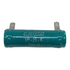 750Ohm 750R 25W Fixed Power Wirewound Resistor VP-25-K Clarostat