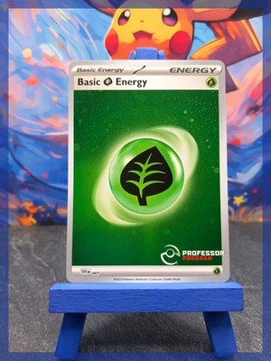 Pokémon Karte I Basic Grass Energy SVE 001 Professor Program Englisch Swirl EXC