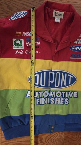 Vintage Jeff Gordon Chase Authentics NASCAR DuPont Racing Rainbow Jacket XXL - Picture 10 of 24