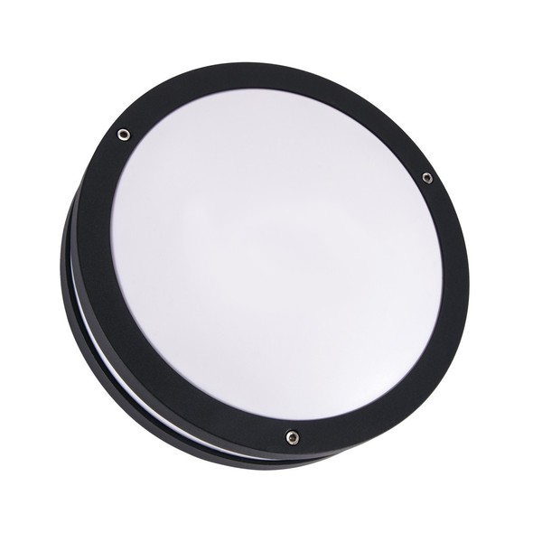 Led Hausnummernleuchte Sticker IP54 Ø 26 Cm Schwarz Weiß Rund Lampe Wand AußEn-image