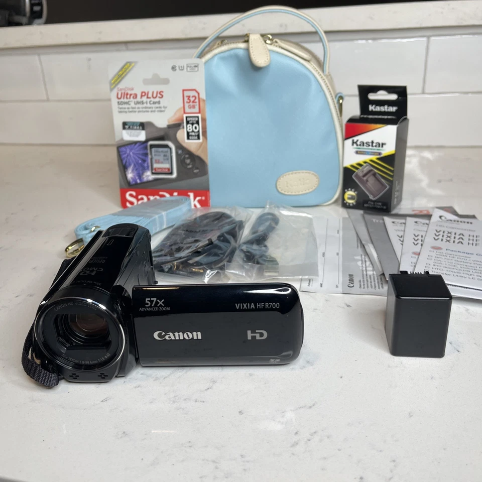 Canon VIXIA HF R700 HD Digital Camcorder Bundle 57X Advanced Zoom TESTED - Image 3 of 4