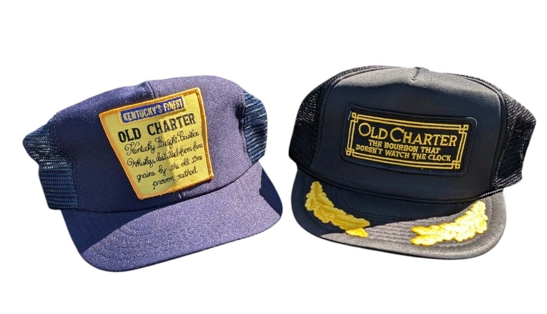 Lot Of 2 Old Charter Whiskey Mesh Trucker Hats