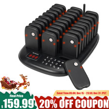 Retekess TD175P Restaurant Pager System Guest Queuning 30 Buzzers Food Truck Bar