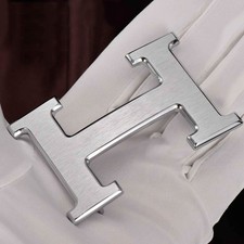 38mm H Belt Buckle Silver Brushed For men-Replacement Metal Buckle for Belts