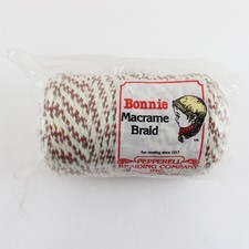 Pepperell Bonnie Macrame Braid 6MM 100 Yards Red White