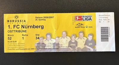 Football Ticket Bundesliga 1 - Match Borussia Dortmund - FC Nürnberg 13.02.2007 - Bild 1 von 3