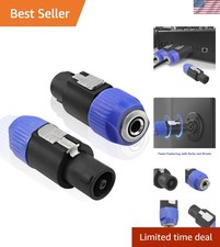 NL4FX 4-Pole SpeakON to 1/4 Inch Adapter - 2 Pack for Audio Connections