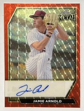 2026 LEAF METAL BASEBALL JAMIE ARNOLD TRUE #1/1 RED FLOOD AUTO CARD #BA-JA2