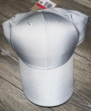 NEW Nike Club Hat Cap Adult Adjustable L/XL Silver Swoosh Golf Unisex Dri-Fit