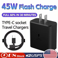 45W USB-C Super Fast Wall Charger + 6FT Cable Fit Samsung Galaxy S21 S22 S23 S24