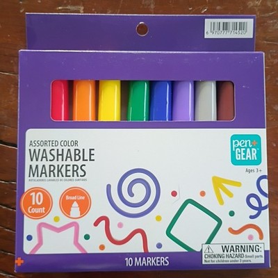 Washable Markers Pen+Gear Nontoxic, 10ct. Broad Lines Ages 3+