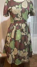 rue colorful dress. XL. Sleeve. A-line. Knee length.