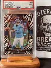 ZEBRA SHOCK PRIZM (PSA 9) 🦓CAM WARD RC 🔥(VERY RARE POP 2) 2025 Panini Select