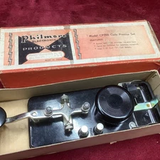 NOS Philmore Electronic Products CP250 Morse Code TELEGRAPH Key in  box