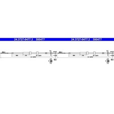 2x ATE HANDBREMSSEILE passend für MERCEDES-BENZ G-KLASSE