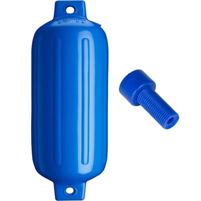 Polyform G-5 Twin Eye Fender 8.8'' x 26.8'' - Blue w/Adapter