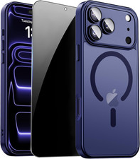 For Iphone 17 Pro Max Case with Privacy Screen Protector, Blue