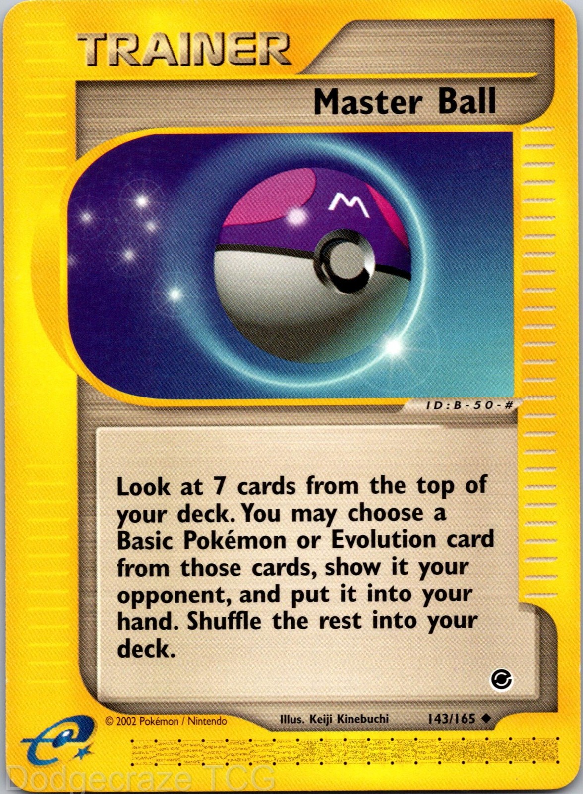 Master Ball 143/165 Uncommon Expedition Base Set Pokemon NM
