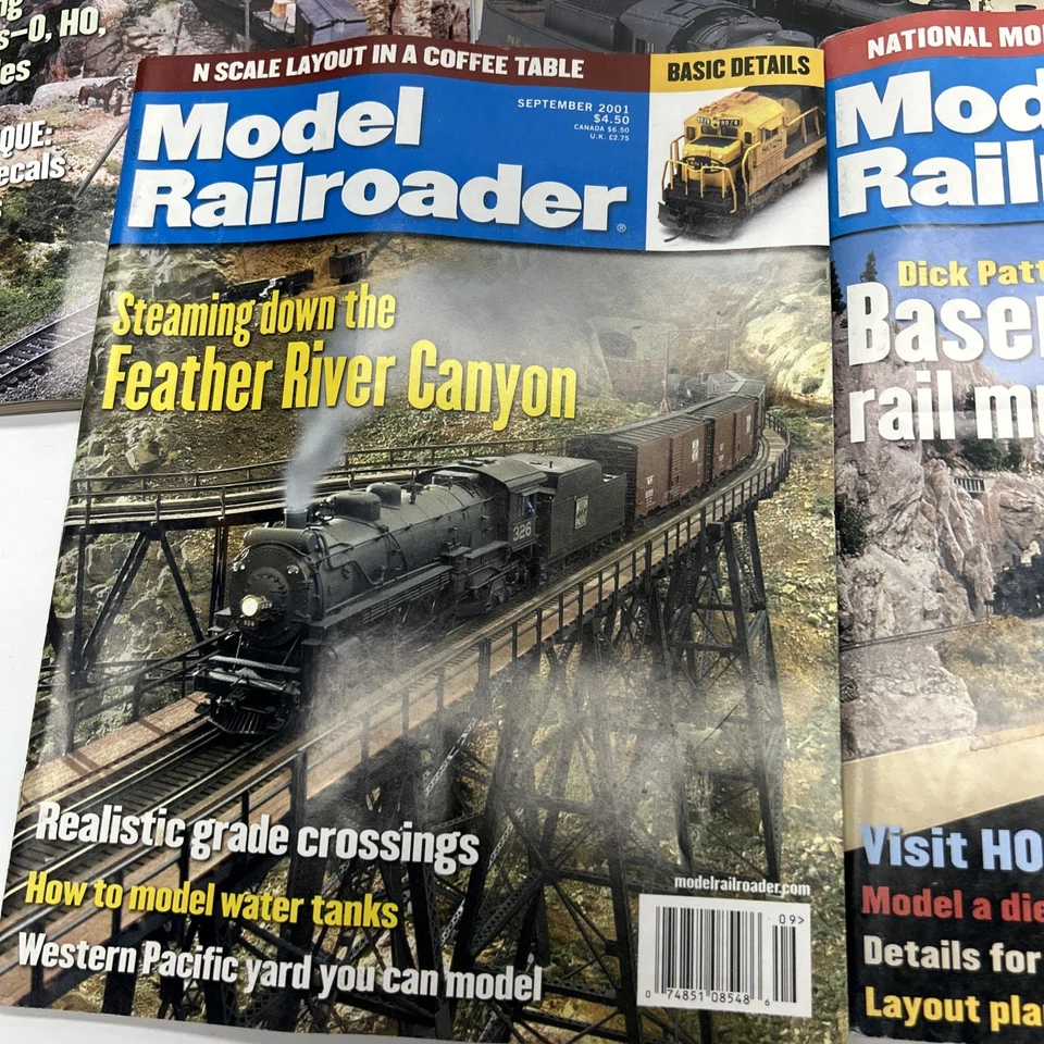 Lot Of 8 Vintage Model Railroader Train Magazines 2001 2002 N Scale Layout B&O - Image 3 of 4