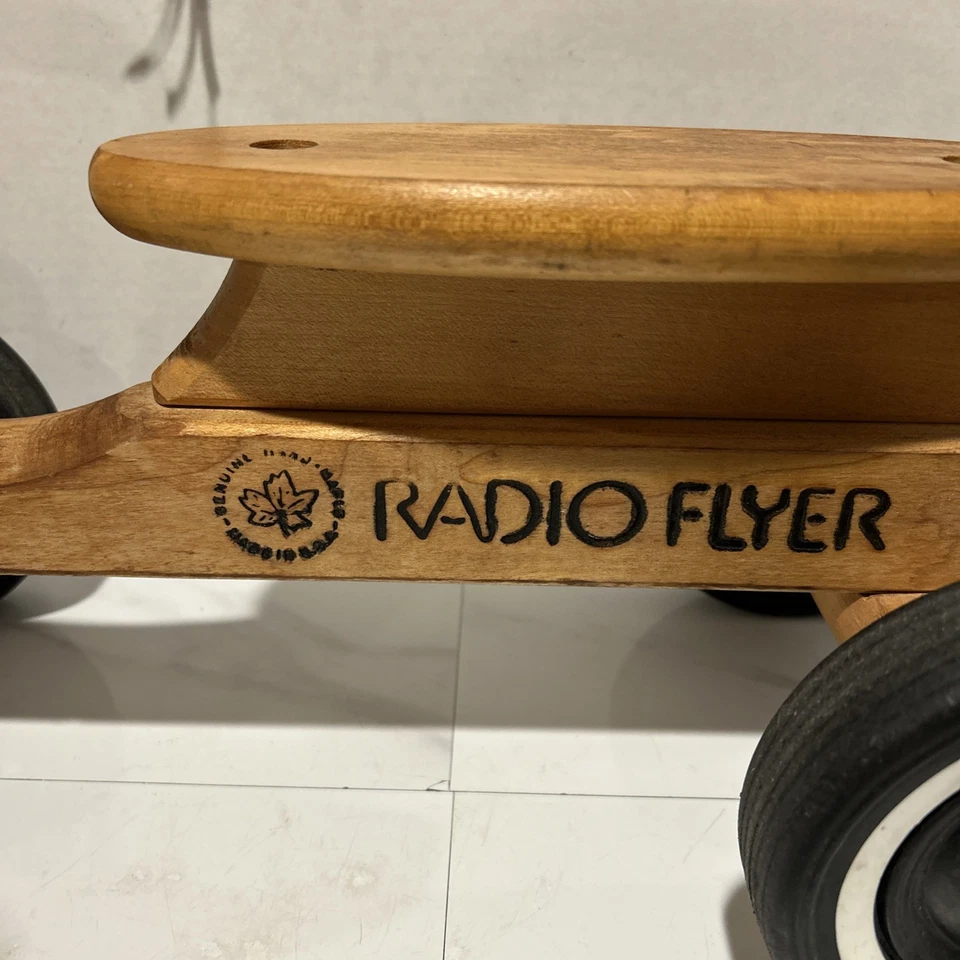 De colección Radio Flyer Triciclo Madera de Arce 4 Ruedas Scooter Triciclo Bicicleta Paseo Foto 2 de 4
