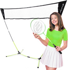 Badminton Net, Portable  Instant Setup Tool Free Assembly - Backyard Fun, Bea