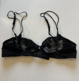 La Perla Black Label Women's Sz 32B Floral Lace Unlined Balconette Underwire Bra