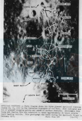 Apollo 16 Traversen - NASA - Original Foto 15.03.72