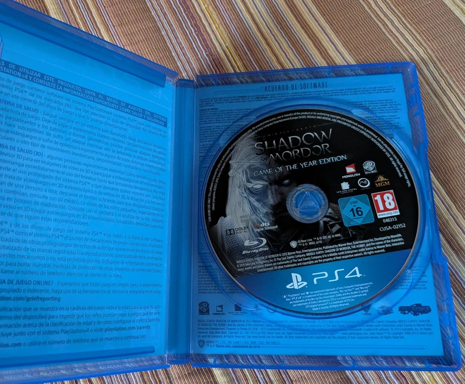 La Tierra Media: Sombras de Mordor / Guerra GOTY - PAL España / USA - Sony PS4, foto 3 de 3