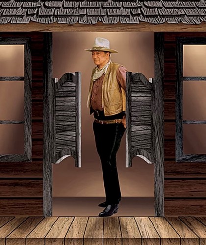 Orologio a cucù John Wayne Western Legend illuminato 3D orologio da parete 22" funzionante - Foto 6 di 9