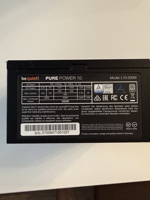 be quiet! Pure Power 10 500W ATX Netzteil 80 PLUS Schwarz L10-500W