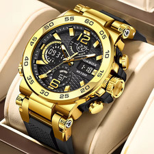 Sport Men'S Digital Watch Fashion Quartz Big Dial Watch Men Casual Luminous Wate