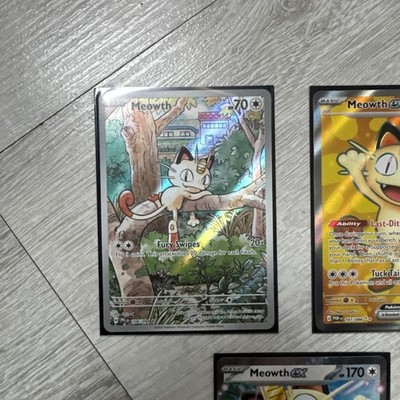 Pokemon TCG Meowth 106/094 - Meowth Bundle - 062/088 + 107/088 - Same Day 