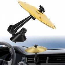 Car Cymbal Drum for Air Vent, Funny Musical Instruments Gadget Gold